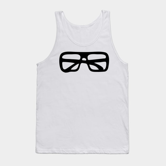 Black Glasses Tank Top by DenAlex